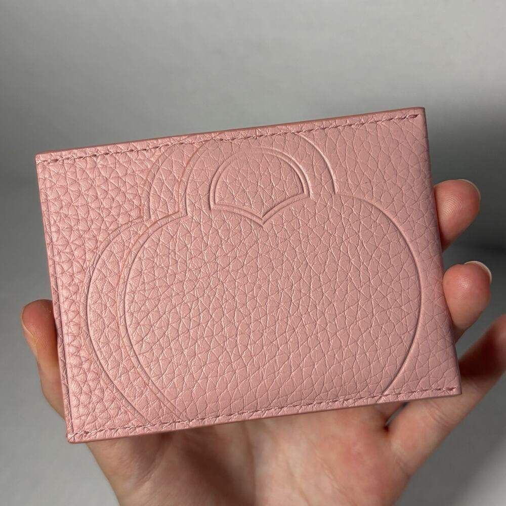 Tiffany & Co Return to Tiffany Crystal Pink Leather Card Holder Case w Care Card - Picture 3 of 6